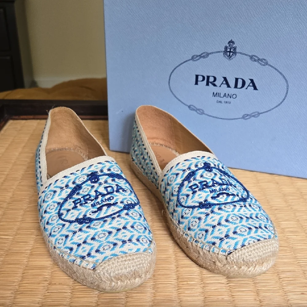 PRADA Logo Espadrilles - Picture 1 of 4
